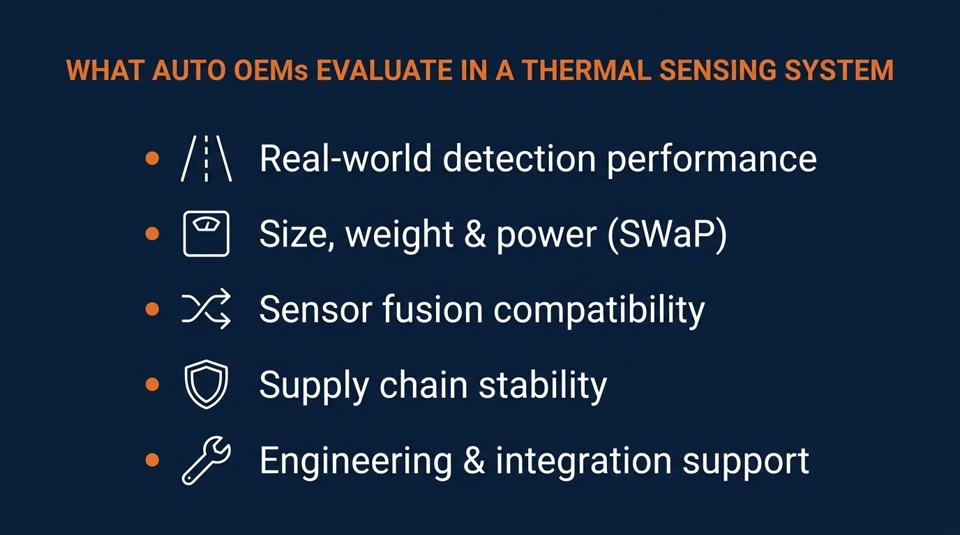 What auto OEMs evaluate in thermal sensing